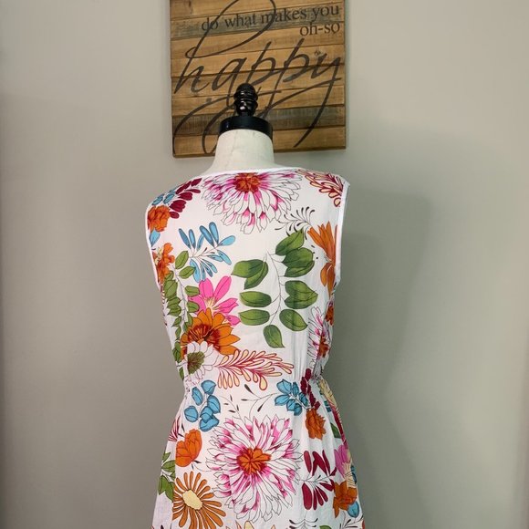 T-box Sheer‎ Floral Swimsuit Cover-Up Dress - Picture 5 of 14